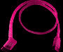 S ATA кабель  50 cm  цвет   розовый  светится в у ф 
